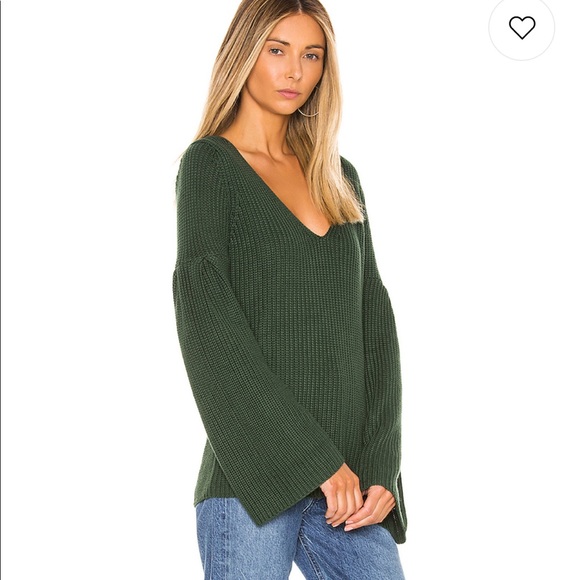 Lovers + Friends Addison Sweater Forrest Green XXS - Picture 3 of 4